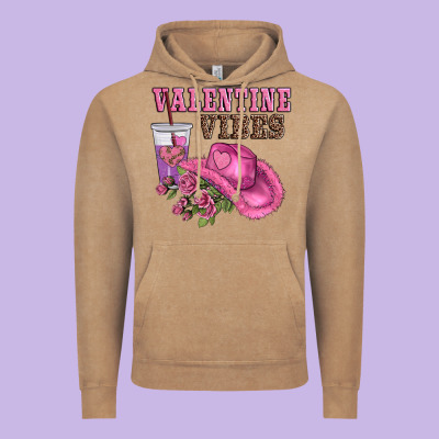 Valentines Day Valentine Vıbes Vintage Hoodie Designed By Adodesignshop