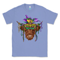 Colony Blue mardi gras mask highland cow Classic Tee - RanaPortraitStore