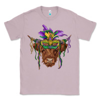 Lilac mardi gras mask highland cow Classic Tee - RanaPortraitStore