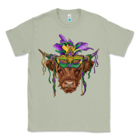 Matcha mardi gras mask highland cow Classic Tee - RanaPortraitStore
