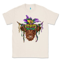 Natural mardi gras mask highland cow Classic Tee - RanaPortraitStore