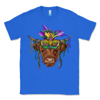 True Royal mardi gras mask highland cow Classic Tee - RanaPortraitStore