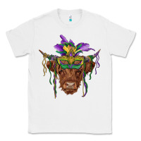 White mardi gras mask highland cow Classic Tee - RanaPortraitStore