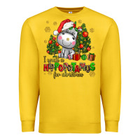 Lemon i want a hippopotamus for christmas Premium Sweatshirt - AdoDesignShop