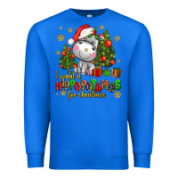 True Royal i want a hippopotamus for christmas Premium Sweatshirt - AdoDesignShop