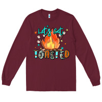 Burgundy let's get toasted Long Sleeve Tee - Zillion Design Studio