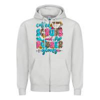 Dove Grey coffee scrubs and rubber gloves Zipper Hoodie - Zillion Design Studio