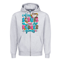 Heather Grey coffee scrubs and rubber gloves Zipper Hoodie - Zillion Design Studio