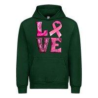 Forest Green Breast Cancer love Urban Hoodie - NancyCooperArtShop