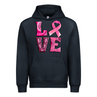 Navy Breast Cancer love Urban Hoodie - NancyCooperArtShop