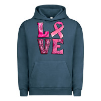 Pigment Midnight Navy Breast Cancer love Urban Hoodie - NancyCooperArtShop