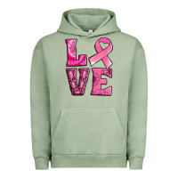 Pigment Oil Green Breast Cancer love Urban Hoodie - NancyCooperArtShop