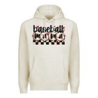 Oatmeal Heather baseball mama Premium Hoodie - MaliasSmallBusiness