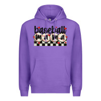 Purple baseball mama Premium Hoodie - MaliasSmallBusiness