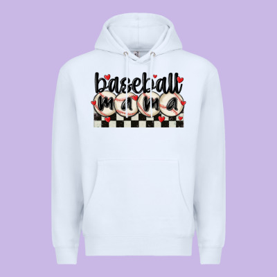 Baseball Mama Premium Hoodie Designed By Maliassmallbusiness