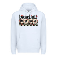 White baseball mama Premium Hoodie - MaliasSmallBusiness