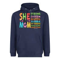 Navy she is mom Heavyweight Hoodie - JahusDesignShop