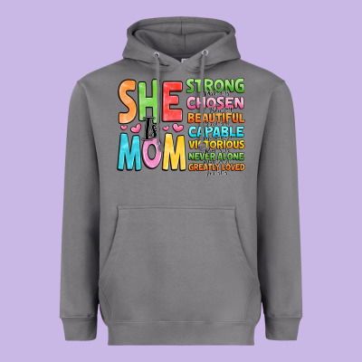 She Is Mom Heavyweight Hoodie Designed By Jahusdesignshop