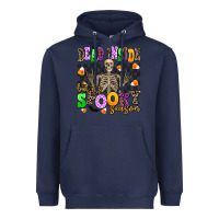 Navy dead inside but it's spooky season Heavyweight Hoodie - AdoDesignShop