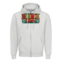 Dove Grey christmas western mama claus Zipper Hoodie - RanaPortraitStore