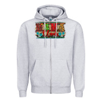 Heather Grey christmas western mama claus Zipper Hoodie - RanaPortraitStore