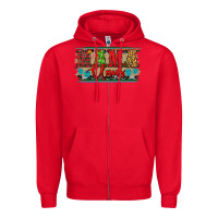 Red christmas western mama claus Zipper Hoodie - RanaPortraitStore