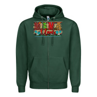 Sports Green christmas western mama claus Zipper Hoodie - RanaPortraitStore