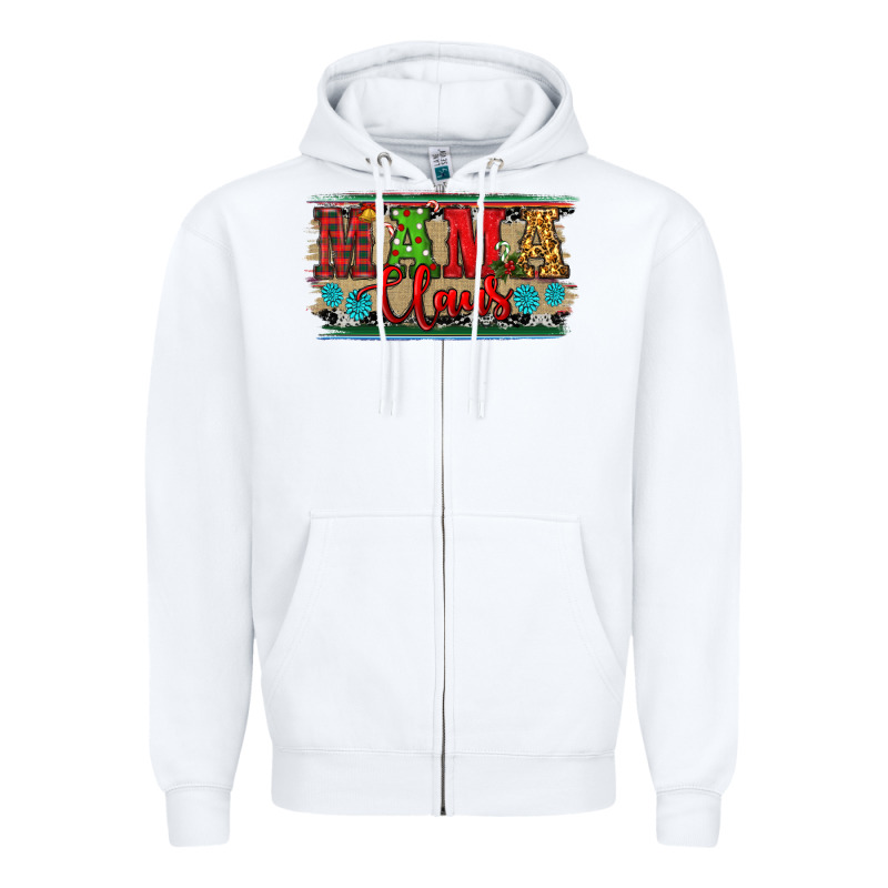 Christmas Western Mama Claus Zipper Hoodie by RanaPortraitStore | Teevron