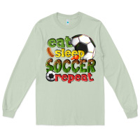 Matcha eat sleep soccer repeat Long Sleeve Tee - texasbilliewilder