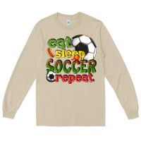 Mushroom eat sleep soccer repeat Long Sleeve Tee - texasbilliewilder
