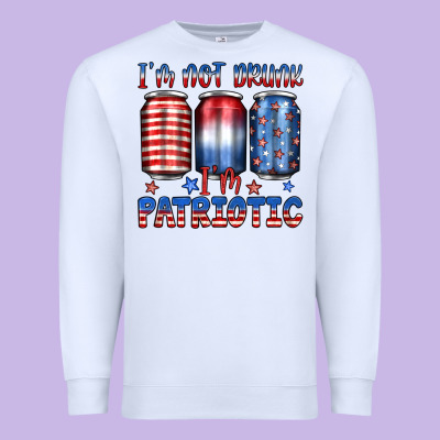 I'm Not Drunk I'm Patriotic Premium Sweatshirt Designed By Jahusdesignshop
