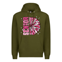 Army Green senior 2024 pink cheer Premium Hoodie - MaliasSmallBusiness