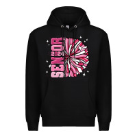 Black senior 2024 pink cheer Premium Hoodie - MaliasSmallBusiness