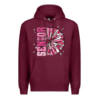 Burgundy senior 2024 pink cheer Premium Hoodie - MaliasSmallBusiness
