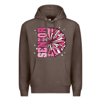 Coffee senior 2024 pink cheer Premium Hoodie - MaliasSmallBusiness