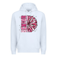 White senior 2024 pink cheer Premium Hoodie - MaliasSmallBusiness