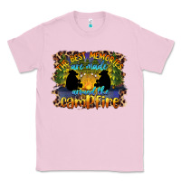 Bubblegum Pink the best memories are made around the campfire camping Classic Tee - BarkalooDesign