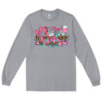 Heather Grey breast cancer nurse Long Sleeve Tee - AdoDesignShop