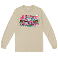 Mushroom breast cancer nurse Long Sleeve Tee - AdoDesignShop
