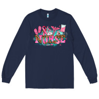 Navy breast cancer nurse Long Sleeve Tee - AdoDesignShop