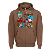 Chestnut coffee now wine later Zipper Hoodie - Zillion Design Studio