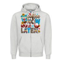 Dove Grey coffee now wine later Zipper Hoodie - Zillion Design Studio