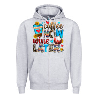 Heather Grey coffee now wine later Zipper Hoodie - Zillion Design Studio