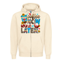 Sandshell coffee now wine later Zipper Hoodie - Zillion Design Studio
