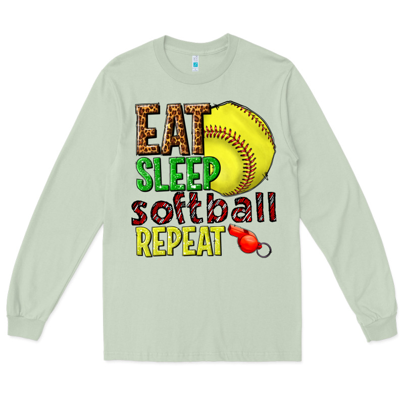 Eat Sleep Softball Repeat Long Sleeve Tee by texasbilliewilder | Teevron
