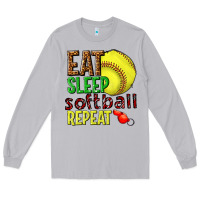 Moon Dust eat sleep softball repeat Long Sleeve Tee - texasbilliewilder
