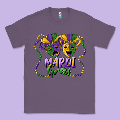 Mardi Gras Mask And Beads Classic Tee Designed By Ranaportraitstore