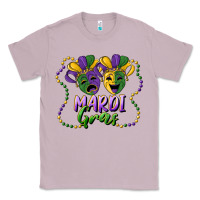 Lilac mardi gras mask and beads Classic Tee - RanaPortraitStore