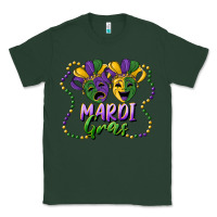Sports Green mardi gras mask and beads Classic Tee - RanaPortraitStore