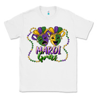 White mardi gras mask and beads Classic Tee - RanaPortraitStore